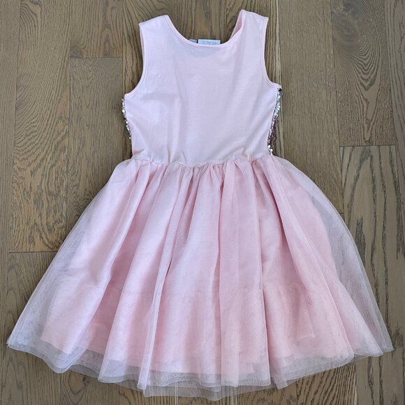 The Children's Place Girls' Pretty flip Sequin Top Tulle Bottom Dress - Picture 3 of 6